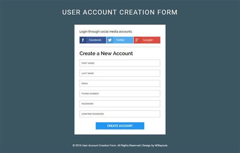 Account Creation .